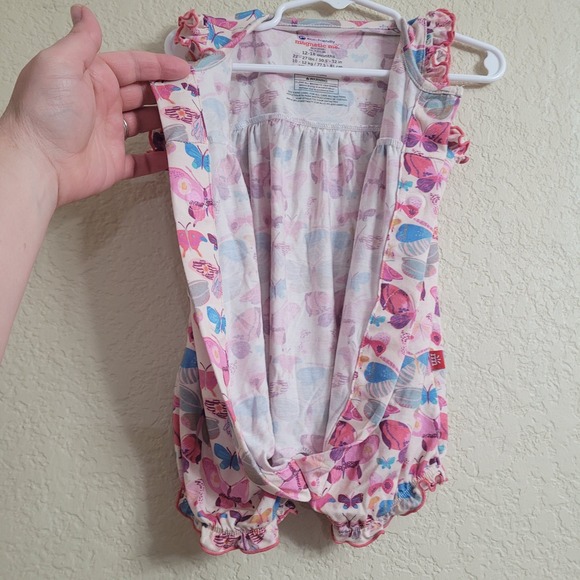 Magnetic Me Baby Girls Butterfly Modal All A Flutter Ruffle Sleeve Romper 12-18M - Picture 6 of 10